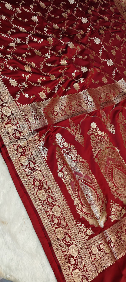 Khaddi banarsi saree handwoven sari blouse