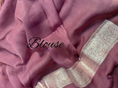 Rozila Banarsi chiffon sarees Indian saree banarsi saree blouse