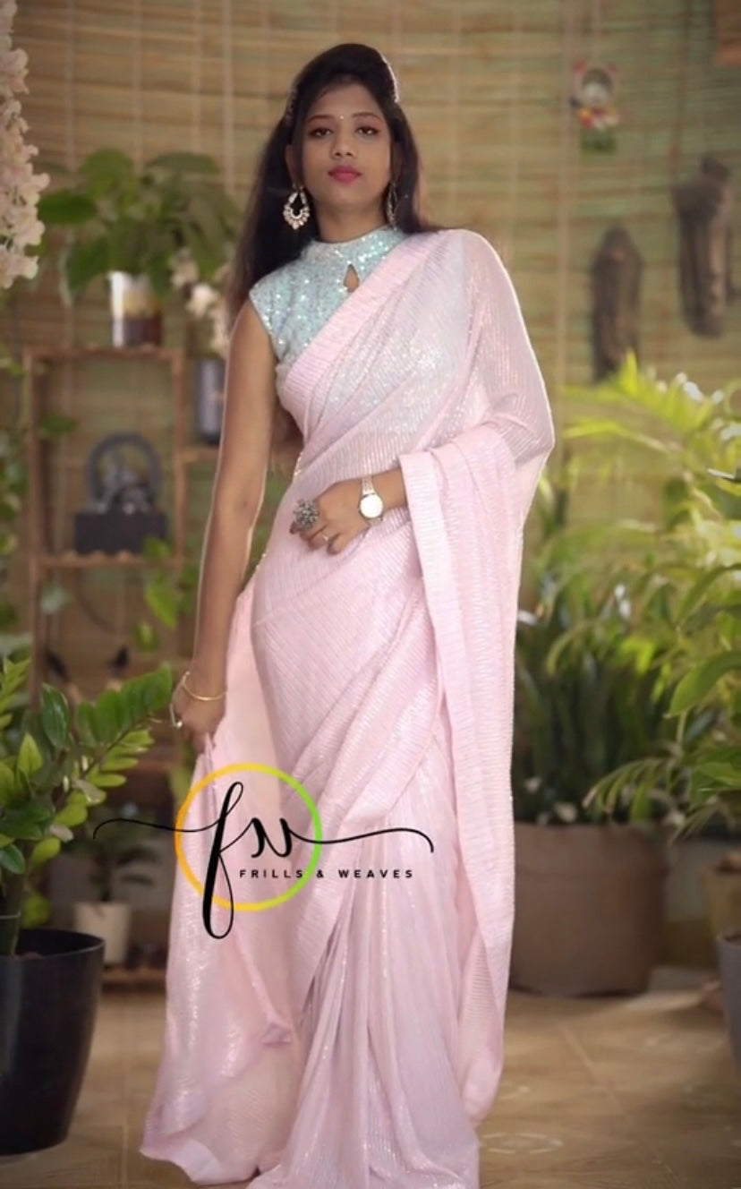 Sequence partywear beautiful saree