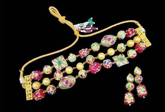 Handmade choker set fusion choker set Indian Jewelery