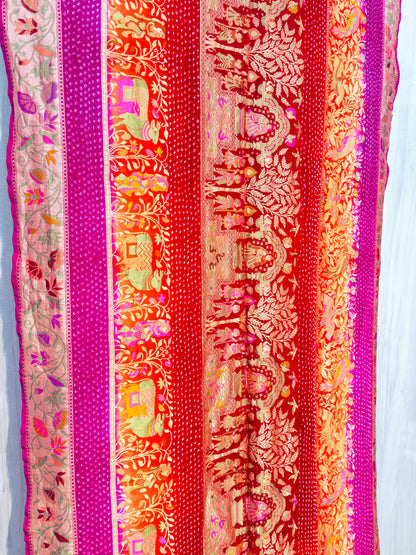 Banarsi Meenakari saree Indian wedding sari blouse