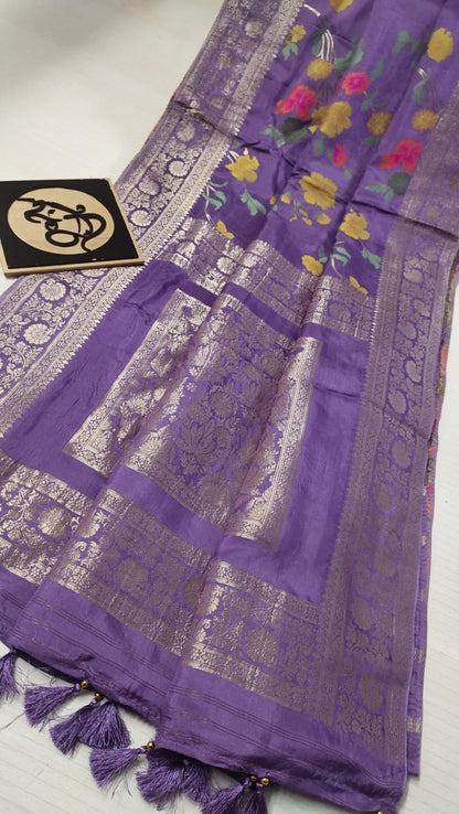 Ravesha Floral Meenakari Saree Banarasi sari