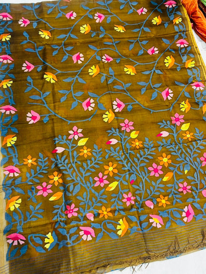 Ramisha tantuj Jamdani Saree Women Handloom Saree