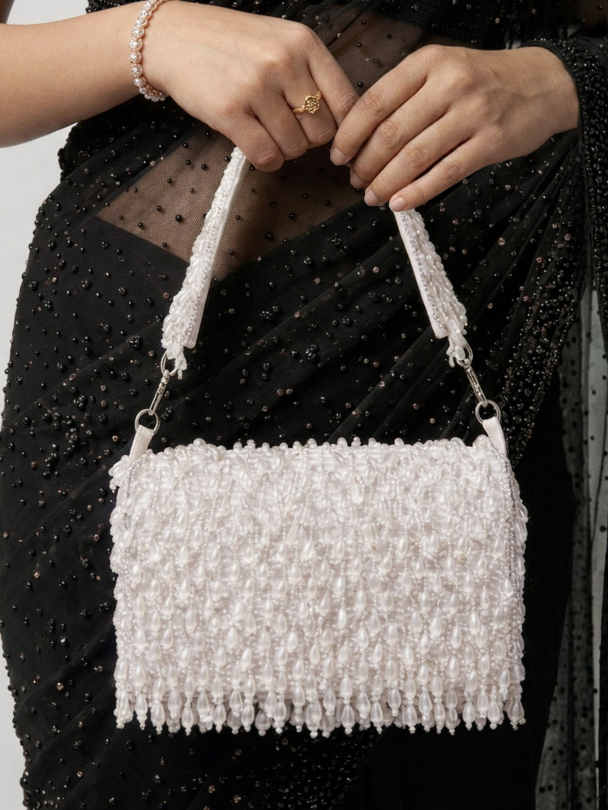 Fringe clutch beaded clutch bag women purse Partywear clutch