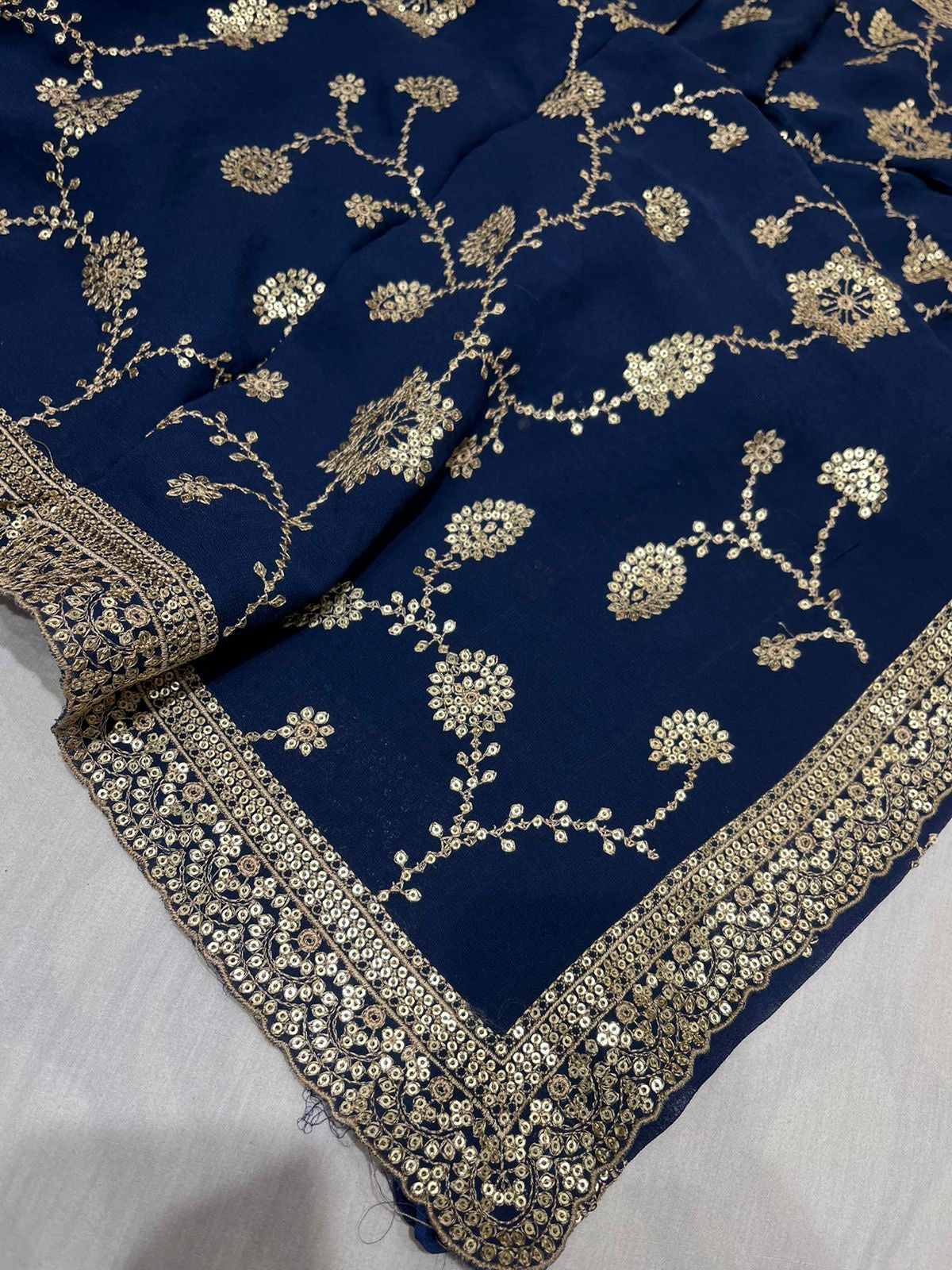 Rizwani Gorgette saree wedding saree