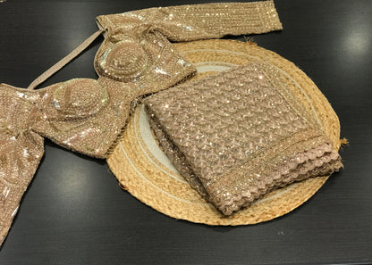 Gold net saree designer sarees blouse designer sari