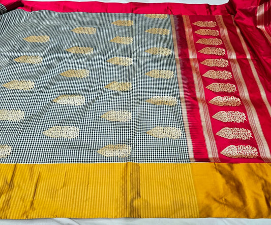 Fusion Katan silk saree iktara styled saree Indian saree for women