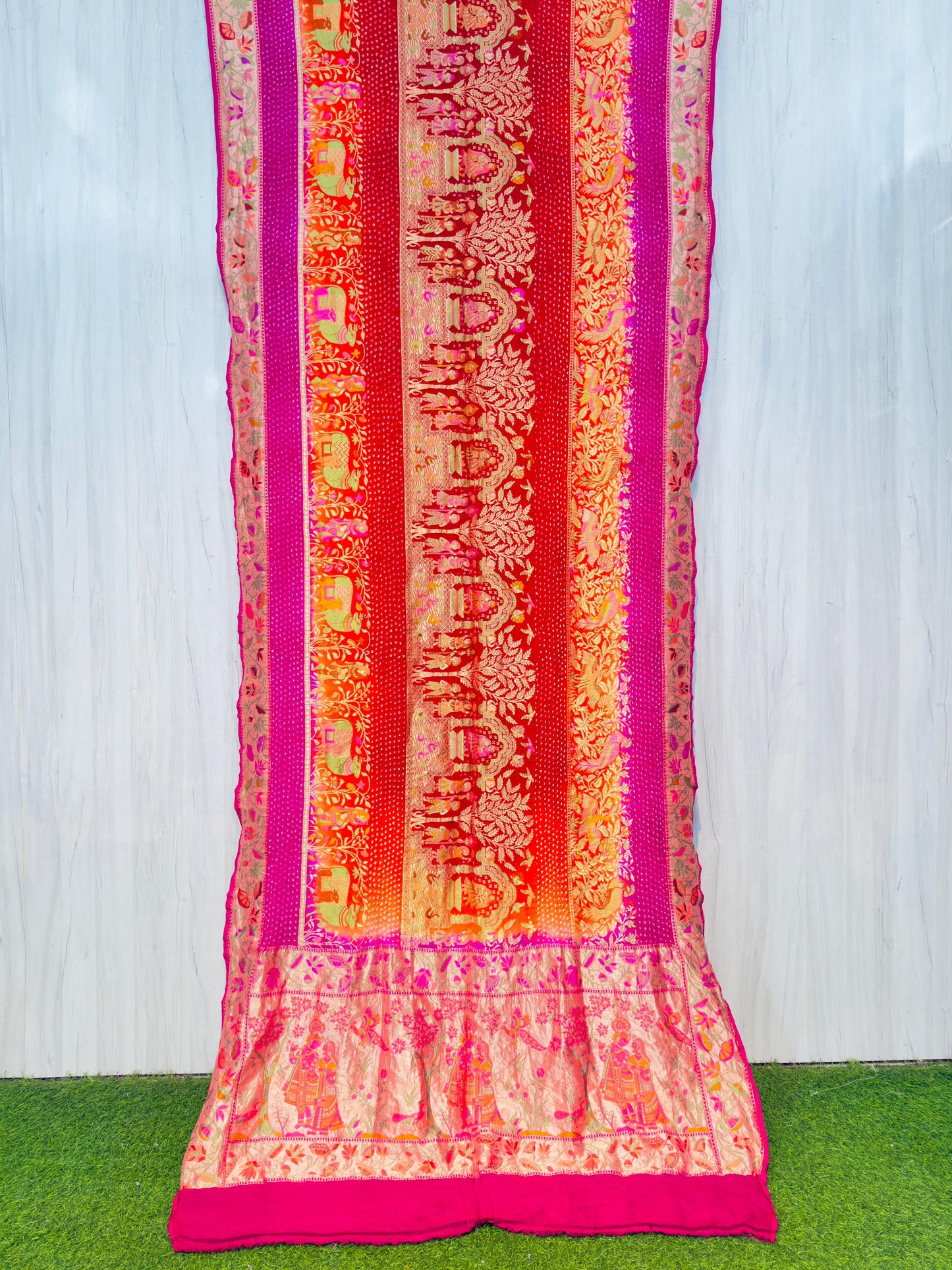 Banarsi Meenakari saree Indian wedding sari blouse