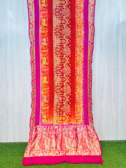 Banarsi Meenakari saree Indian wedding sari blouse