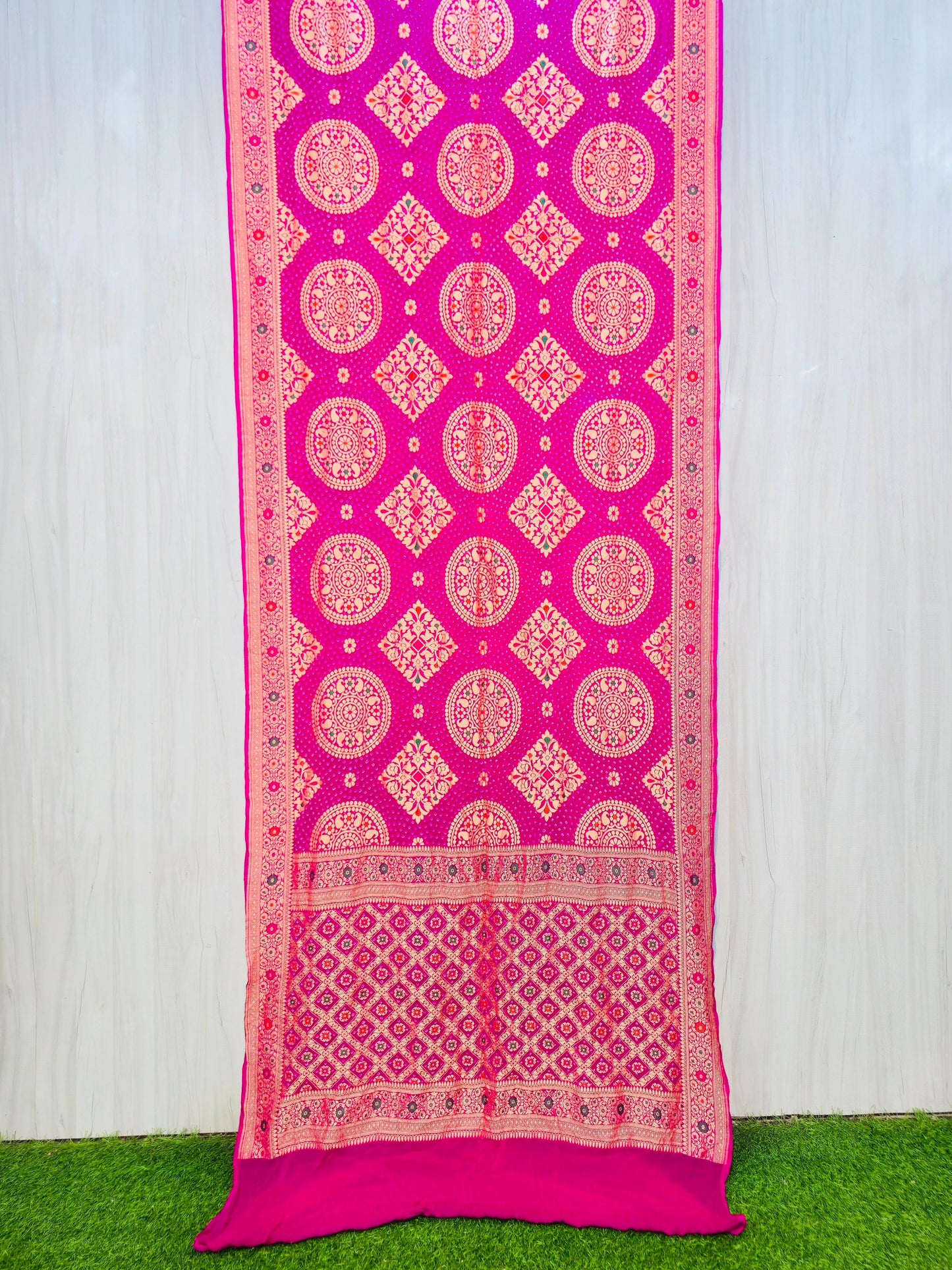 Meenakari saree gorgette saree Indian heritage sari blouse