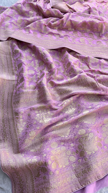 Lavina khaddi gorgette saree Indian saree