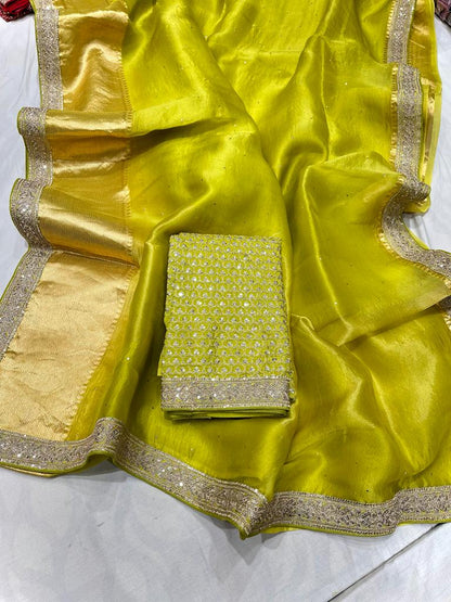 Iris Kanjeevaram inspired Organza sarees Partywear saree
