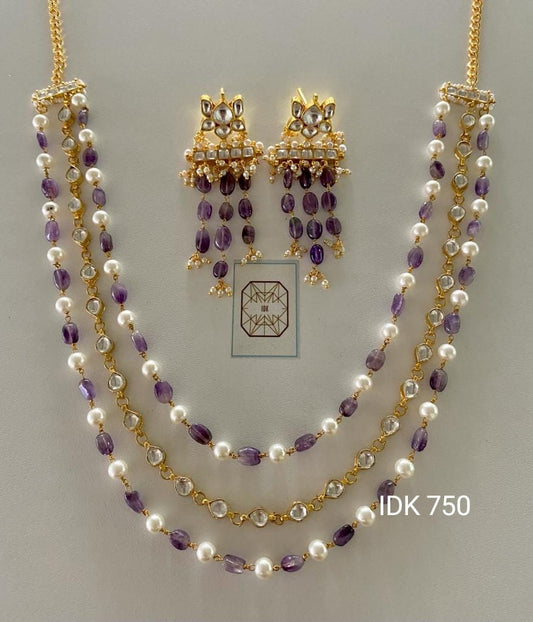 Lavender pearl Necklace set Sweet Necklace