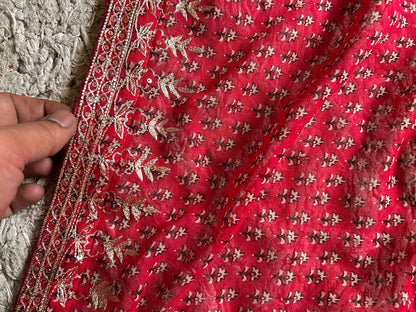 Premium handmade saree gorgette silk saree women sari blouse
