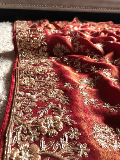 Bridal Wedding Saree Red Sari