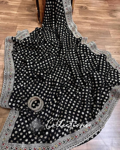 Vernia handwoven khaddi gorgette saree