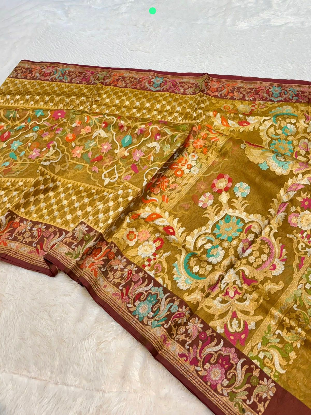 Handmade kora saree jamdani tilfi saree Indian sari blouse