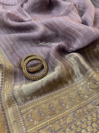 Malaiva organza silk saree Indian sari