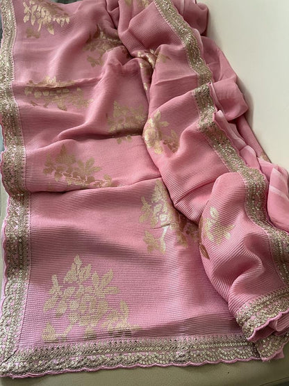 Ravish Sequence Gorgette Saree Partywear Sari