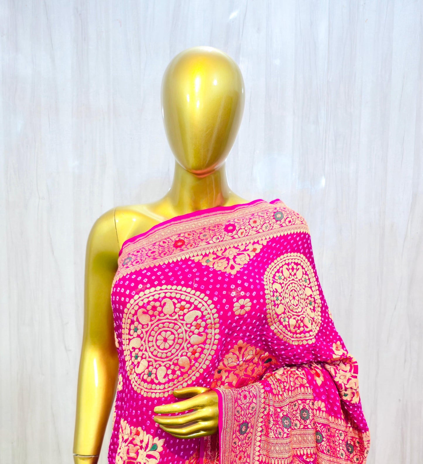 Meenakari saree gorgette saree Indian heritage sari blouse