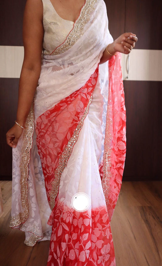 Mahivashi organza saree Indian partywear sarees