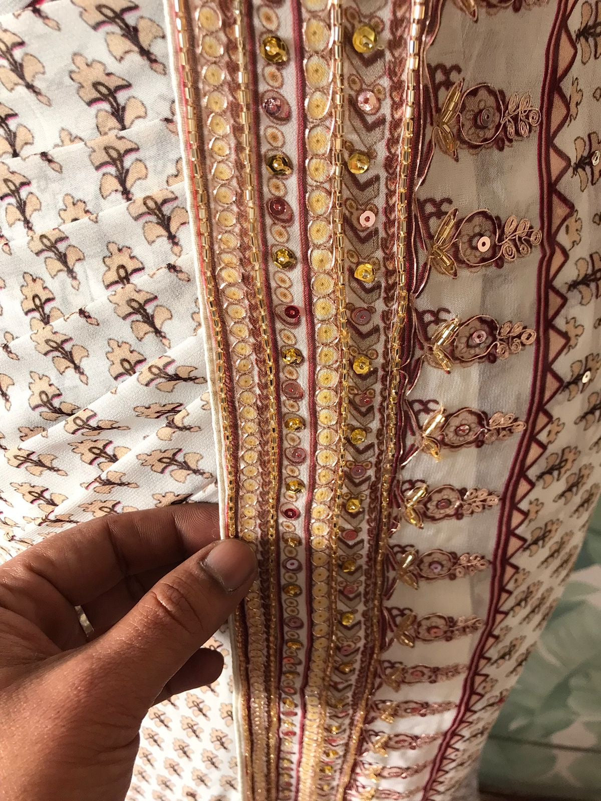 Handmade gorgette silk saree embroidered sarees Indian sari blouse