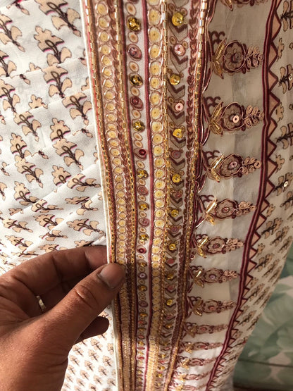 Handmade gorgette silk saree embroidered sarees Indian sari blouse