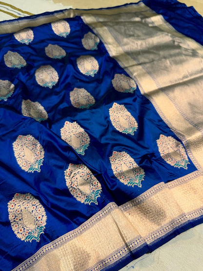 Handloom Banarsi saree meeenakri sari blouse