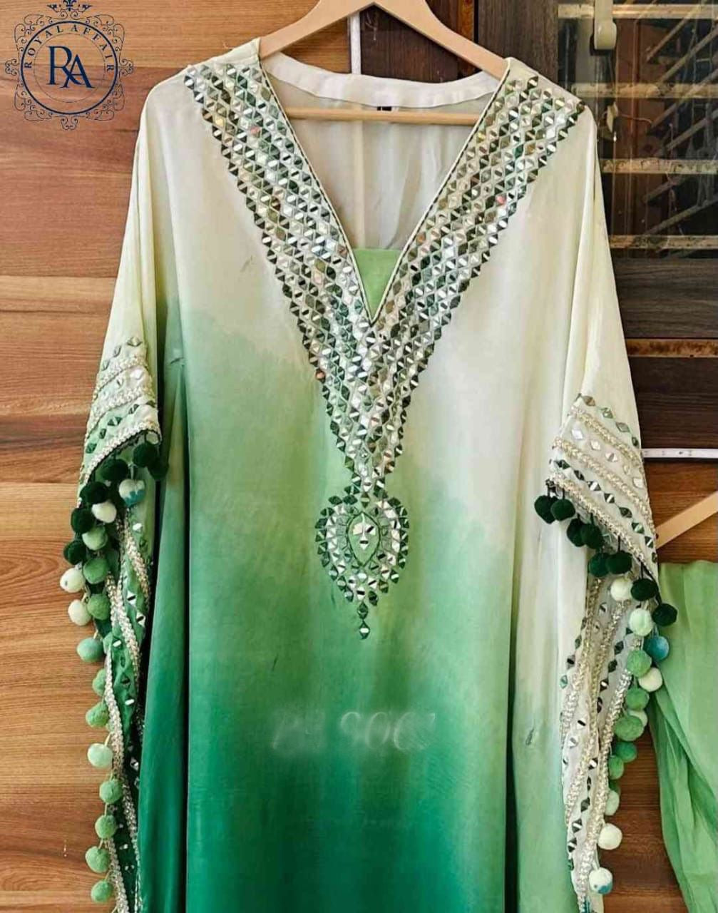 Silk Kaftan set Partywear dress Indian dresses – Safrina Fashion