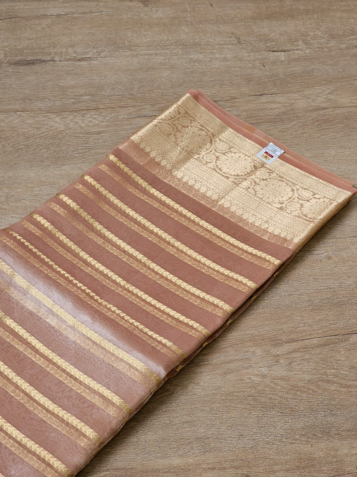 Striped tissue silk Banarsi Indian sarees