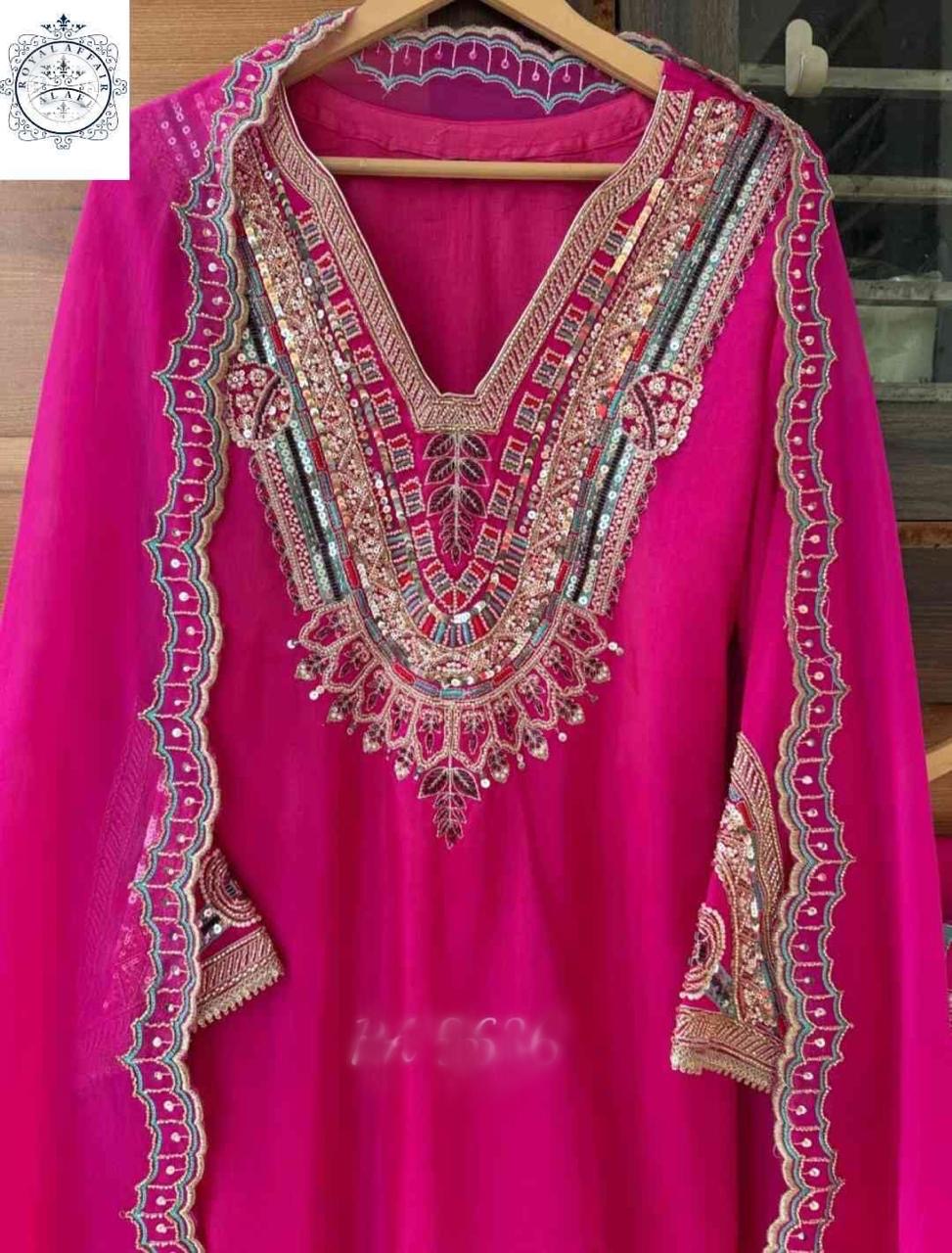 Silk stitched designer dress handmade designer stitched dresses Indian dress