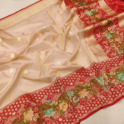 Vahija tissue saree handwoven sari blouse Indian sarees