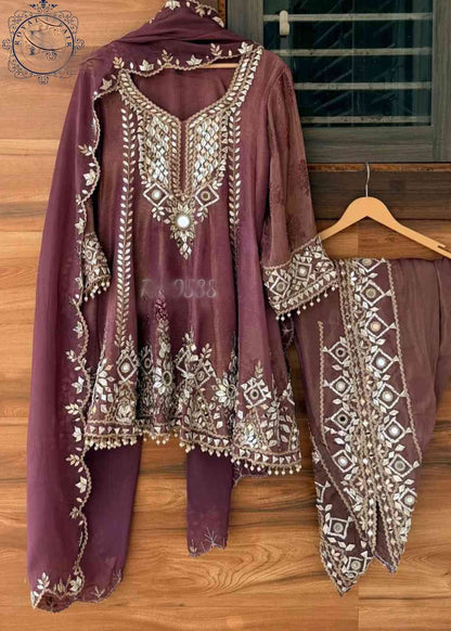 Tissue stitched dress gottapatti dress Partywear dresses for women