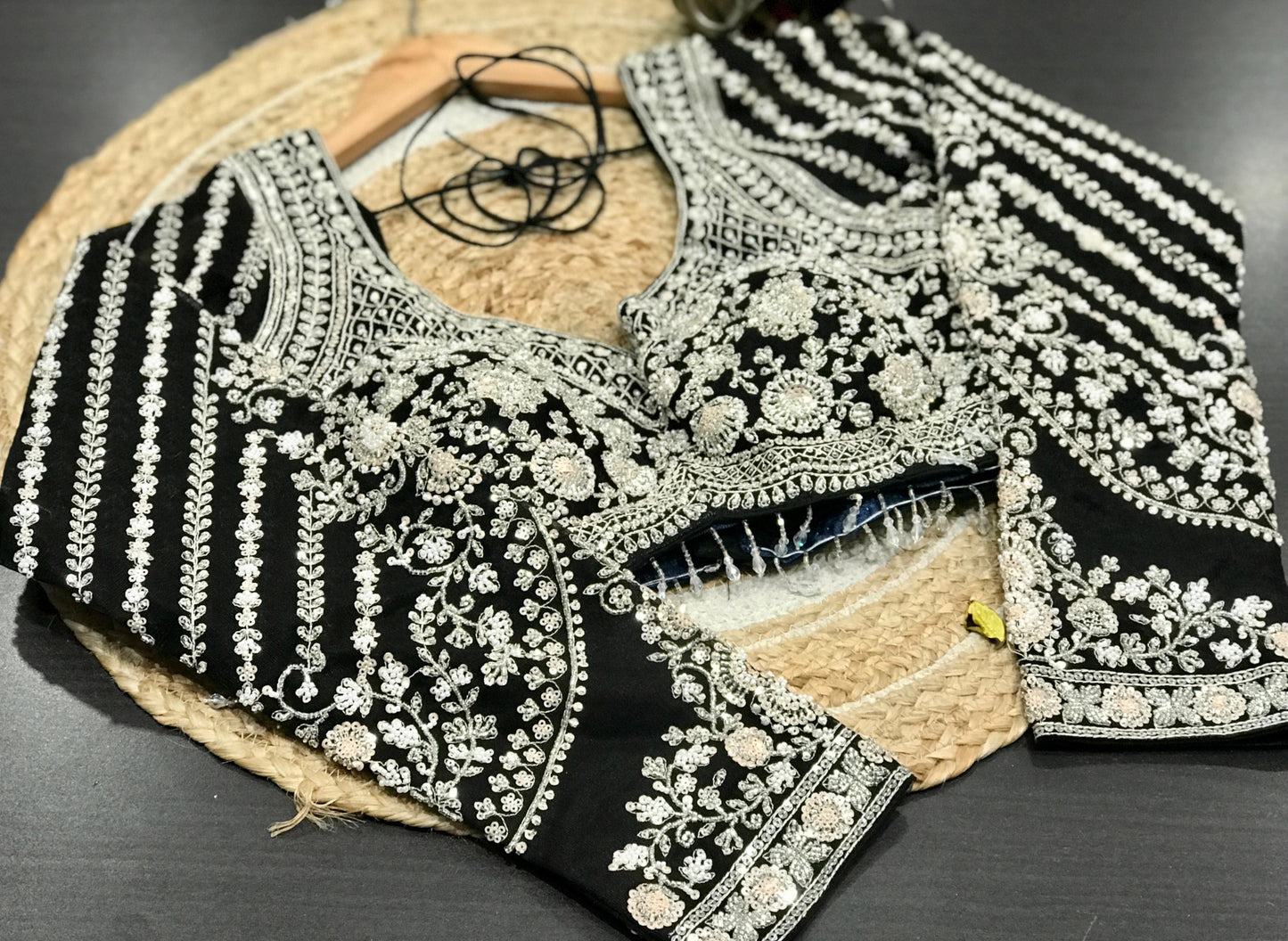 Net designer saree Indian wedding sari blouse women sarees