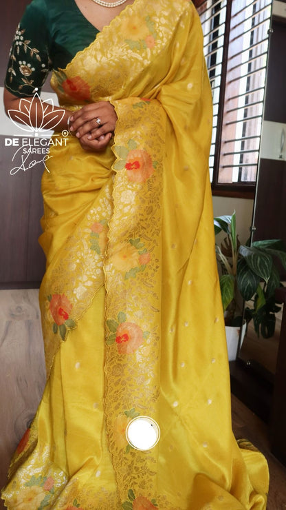 Munga Meenakari saree silk saree Indian sari blouse