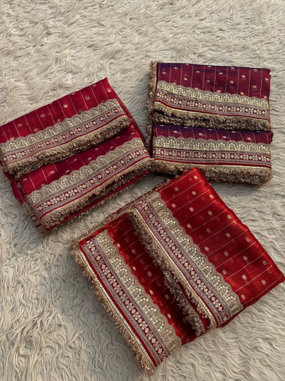 Apsara tissue weaving saree Women sarees blouse