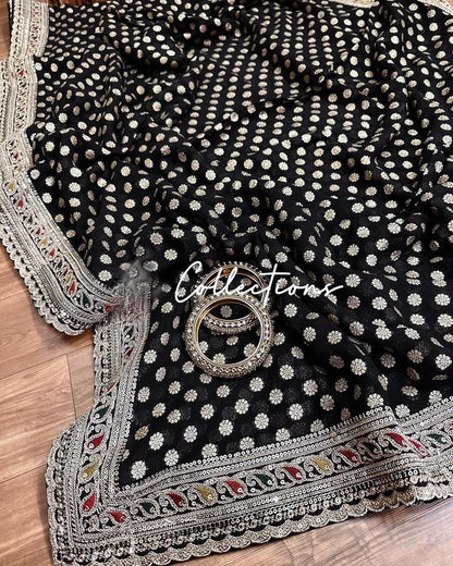 Vernia handwoven khaddi gorgette saree