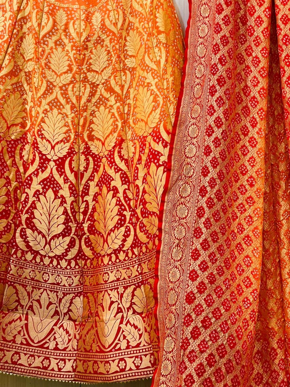 Bandhani chaniya choli lehanga traditional lehangas