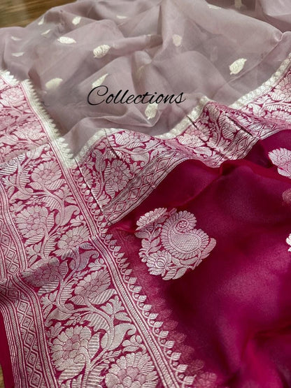 Banarsi chiffon indiss add n women sarees