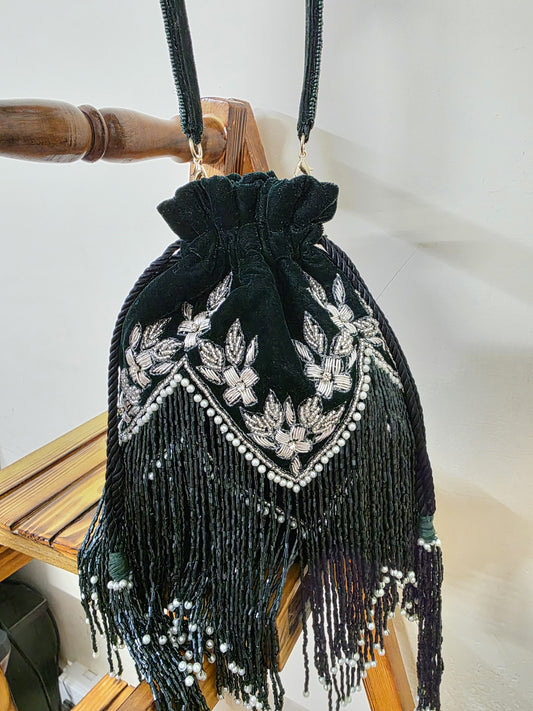 SafrinaFashion potli designer inspired potli velvet potli bag