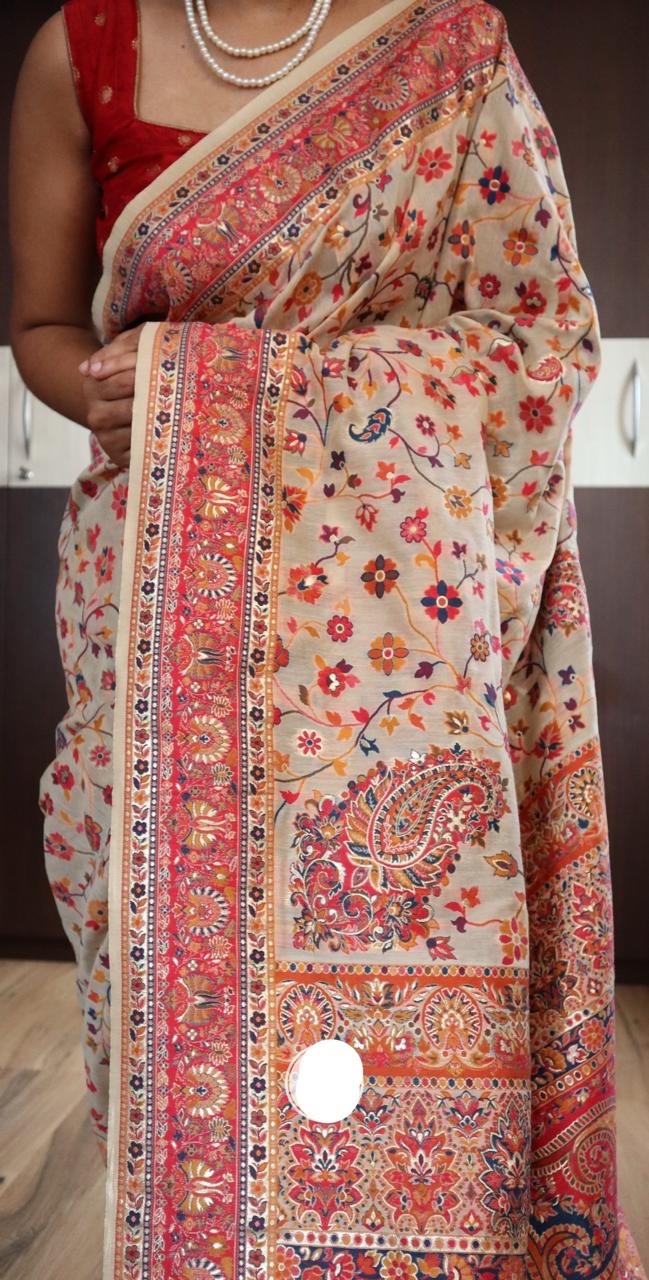 Kani Silk Floral Saree Woven Sari