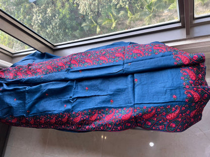 Blue Tussar Saree Indian saree blouse