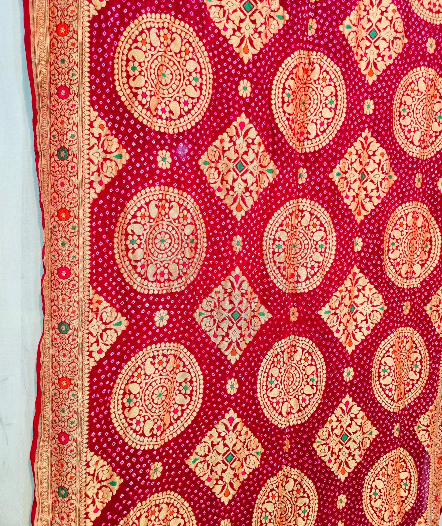 Meenakari saree gorgette saree Indian heritage sari blouse
