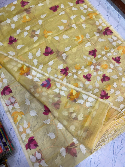 Handwoven Jamdani Tantuj saree Bengal traditional sarees