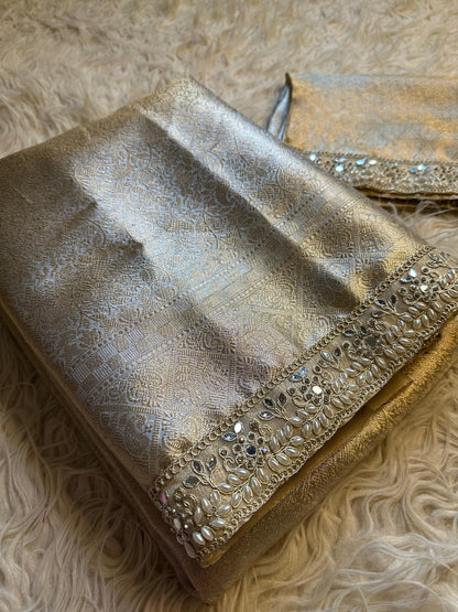 Tissue Kanjeevaram saree Zari silk saree blouse