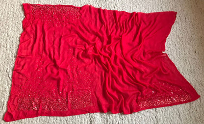 Premium pearl sequins saree handmade sari blouse