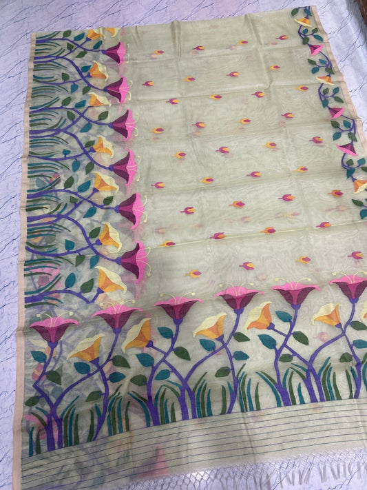 Zamia Muslim saree / Tantuj Jamdani sarees