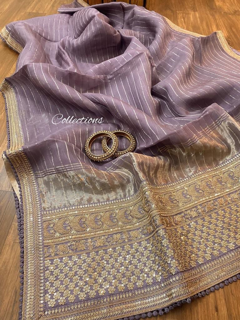 Malaiva organza silk saree Indian sari