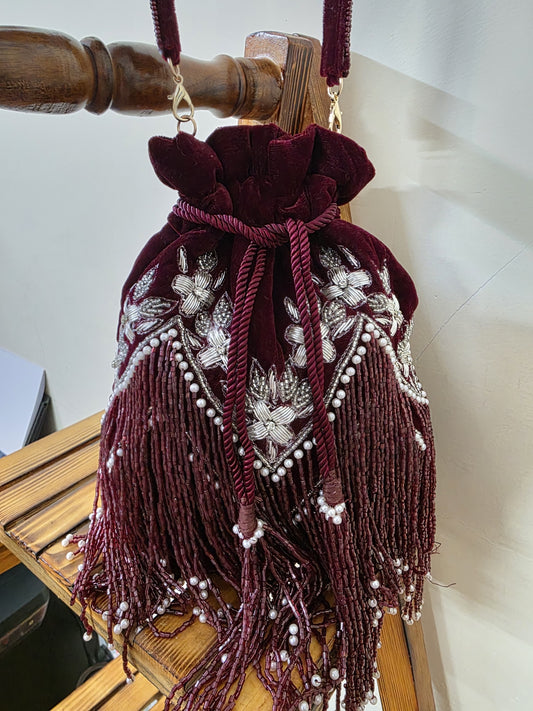 SafrinaFashion potli designer inspired potli velvet potli bag
