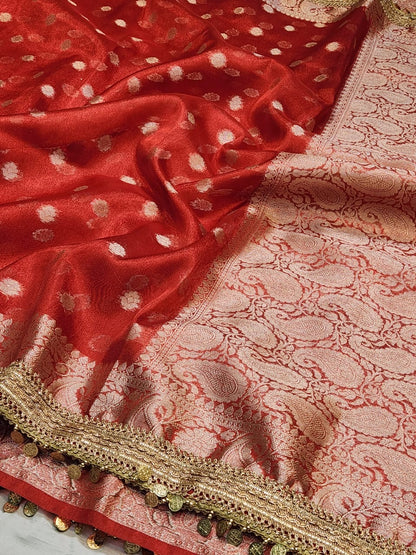 Tissue silk saree Indian wedding saree designer sarees